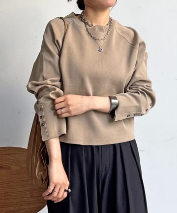 un dix cors(アンディコール) ランタンスリーブニット