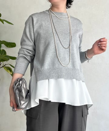 un dix cors(アンディコール) ニットセットレイヤードプルオーバー