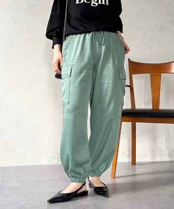 un dix cors(アンディコール) ヴィンテージサテンカーゴパンツ