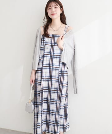 natural couture(ナチュラルクチュール) カットジョーゼットキャミワンピース