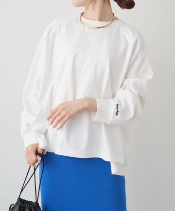 PUAL CE CIN(ピュアルセシン) プレーティング天竺オーバーサイズカットソー