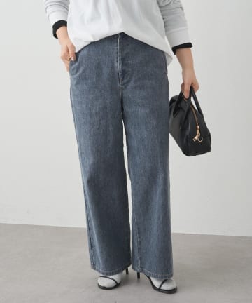 PUAL CE CIN(ピュアルセシン) カツラギワイドストレートパンツ