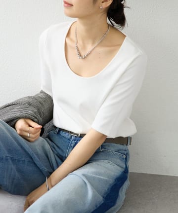 RIVE DROITE(リヴドロワ) 予約【接触冷感/透湿/紫外線防止】5分袖フライスTee