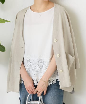 BEARDSLEY(ビアズリー) 《2/22(日)12：00予約開始》裾レースフレンチカットソー