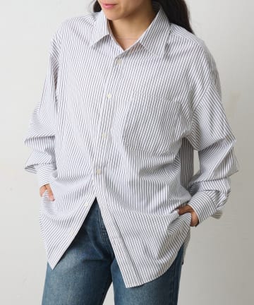 COLONY 2139(コロニー トゥーワンスリーナイン) ピンストライプレギュラーカラーシャツ