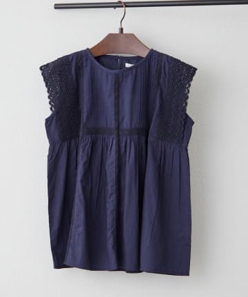 Remind me and forever(リマインドミーアンドフォーエバー) 【NAO】ピンタック袖レースブラウス