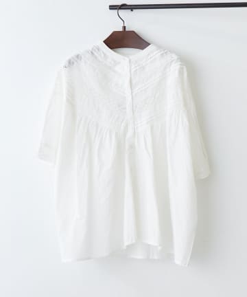 Remind me and forever(リマインドミーアンドフォーエバー) 【NAO】【India Series】ピンタックレース前釦ブラウス