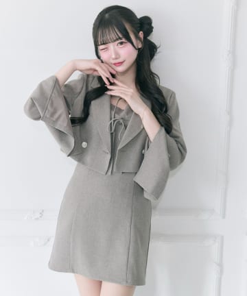 Belle Charme(ベルシャルム) Twin Ribbon Cami Onepiece