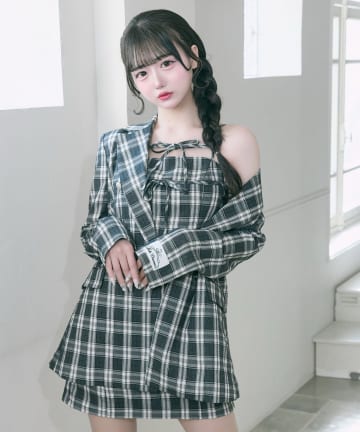 Belle Charme(ベルシャルム) Twin Ribbon Cami Onepiece