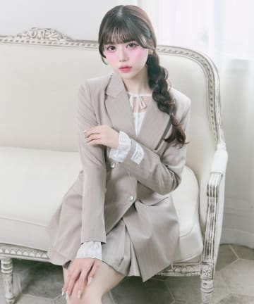 Belle Charme(ベルシャルム) Slim Line Long Tailored Jacket