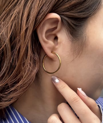 Lattice(ラティス) ＜ステンレス＞フープイヤリング