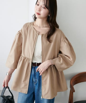 DISCOAT(ディスコート) 【WEB限定】ペプラムWジップシャツ