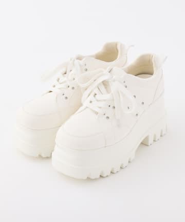 one after another NICE CLAUP(ワンアフターアナザー ナイスクラップ) ビジュー付きトリプルソールスニーカー