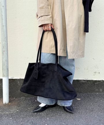 FREDY & GLOSTER(フレディ アンド グロスター) フェイクスエードワイドトートバッグ