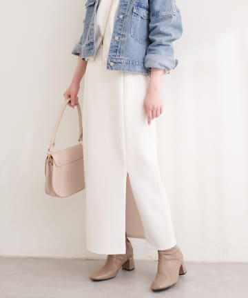 natural couture(ナチュラルクチュール) サイドラインナロースカート