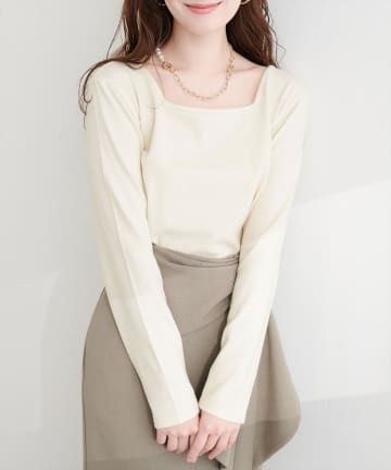 natural couture(ナチュラルクチュール) 起毛フラッフィー２WAYプルオーバー