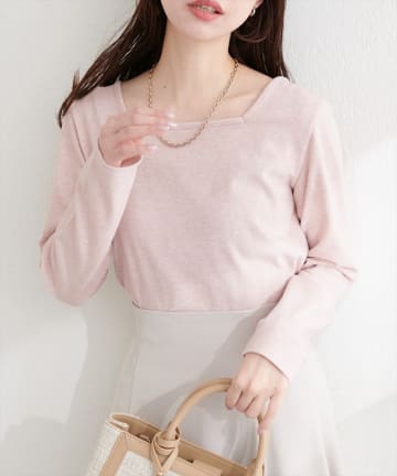 natural couture(ナチュラルクチュール) 起毛フラッフィー２WAYプルオーバー