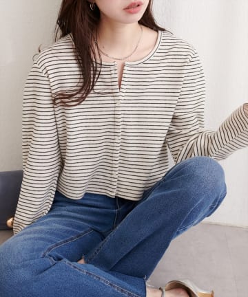 natural couture(ナチュラルクチュール) 起毛フラッフィー２WAYカーデ