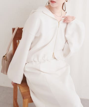 natural couture(ナチュラルクチュール) サイドラインスリーブパーカー