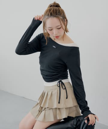 Chico(チコ) ワンショルレイヤードTシャツ