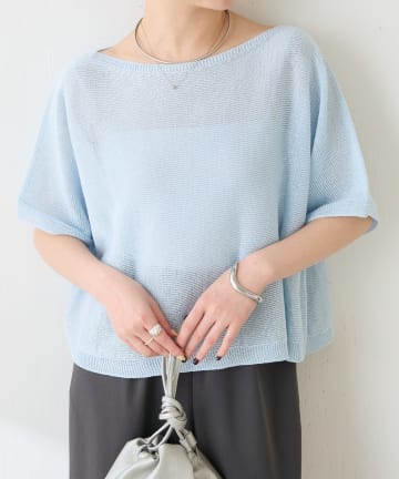 COLLAGE GALLARDAGALANTE(コラージュ ガリャルダガランテ) 【二の腕カバー】シャーリーカーンハーフスリーブニット