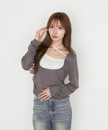 RAY CASSIN(レイカズン) シフォンドッキングロンT