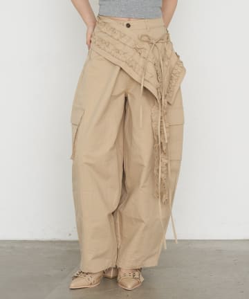 RAY CASSIN(レイカズン) デザインベルト付カーゴパンツ