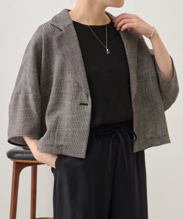 BEARDSLEY(ビアズリー) 《近日予約開始》ハーフスリーブツイードジャケット