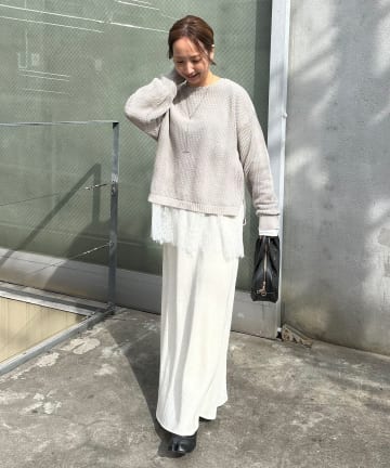 PUAL CE CIN(ピュアルセシン) 【＠sein___000企画】メッシュ編みニットプルオーバー