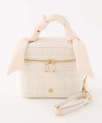 one after another NICE CLAUP(ワンアフターアナザー ナイスクラップ) ギャザーハンドルツイードバニティバッグ