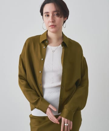 Whim Gazette(ウィム ガゼット) 【Drawing Numbers】キュプラロングスリーブシャツ