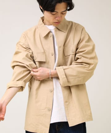 FREDY & GLOSTER(フレディ アンド グロスター) 【デニム/リップストップ】ミリタリーオーバーシャツ