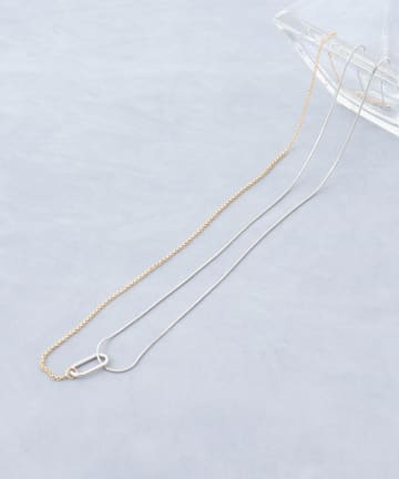 NOLLEY'S(ノーリーズ) 【grâce grace/グラスグラス】アシメMIXネックレス