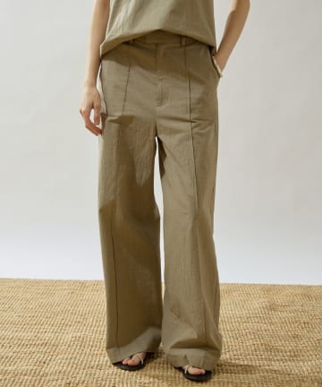 Whim Gazette(ウィム ガゼット) 【Drawing Numbers】オーガニックコットンチェックワイドパンツ