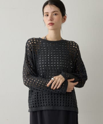 Whim Gazette(ウィム ガゼット) 【Drawing Numbers】アイレットニット