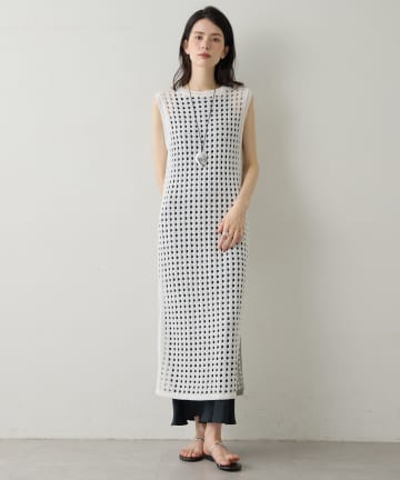 Whim Gazette(ウィム ガゼット) 【Drawing Numbers】アイレットサイドスリットワンピース