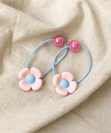 3COINS(スリーコインズ) フラワーポニー2個セット／KIDS