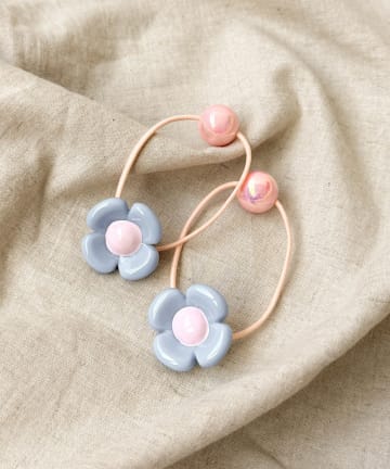 3COINS(スリーコインズ) フラワーポニー2個セット／KIDS