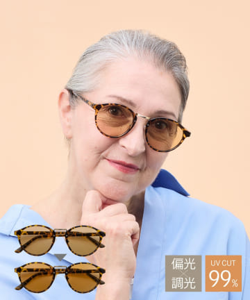 3COINS(スリーコインズ) ブリッジメタル偏光機能付調光サングラス