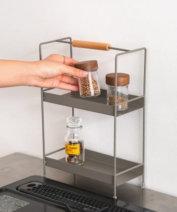 3COINS(スリーコインズ) コンロ調味料ラック／KITINTO