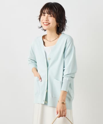 NOLLEY'S(ノーリーズ) 《手洗い可能》マルチファンクションVネックカーディガン