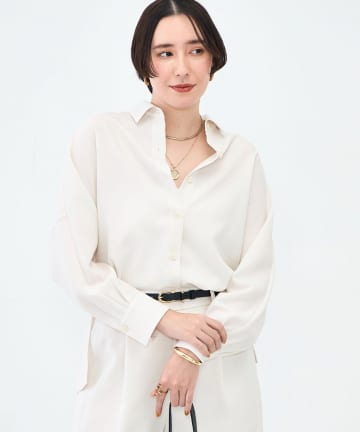 NOLLEY'S(ノーリーズ) 《セットアップ対応》ウォッシャブルストレッチツイルドルマンシャツ