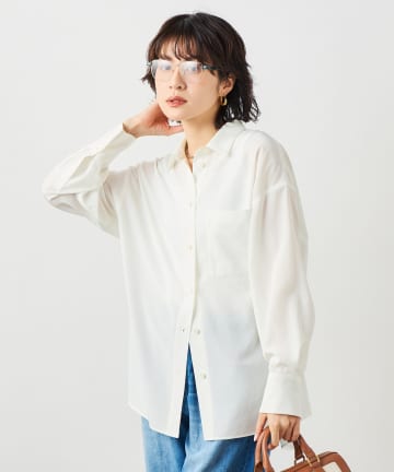 NOLLEY'S(ノーリーズ) ウォッシャブルトリアセドレープシャツ