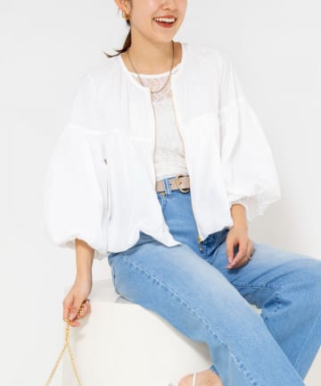 NOLLEY'S(ノーリーズ) ウォッシャブル撥水ポケッタブルボリュームブルゾン