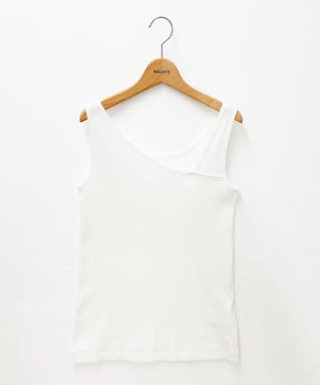 NOLLEY'S(ノーリーズ) ウォッシャブルプレミアムテレコアシメ2WAYタンク