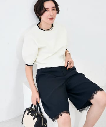 NOLLEY'S(ノーリーズ) 《セットアップ対応》ウォッシャブルハイスペック麻調2WAYハーフパンツ