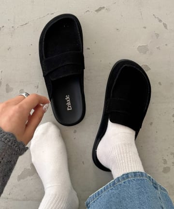 DISCOAT(ディスコート) 【Enlude】スエードローファーミュール