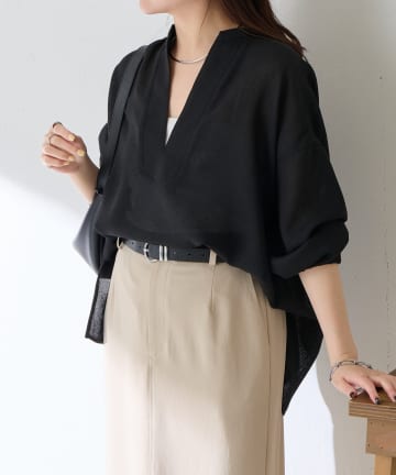 COLLAGE GALLARDAGALANTE(コラージュ ガリャルダガランテ) 【夏にも着れる長袖】ヴィンテージメッシュブラウス