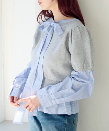 Kastane(カスタネ) 【2.15(日)0:00発売】ドッキングボウタイプルオーバー