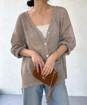 DOUDOU(ドゥドゥ) メランジ前後2WAYカーディガン